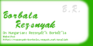 borbala rezsnyak business card